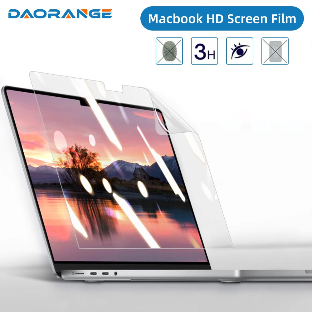 Protector de pantalla para MacBook HD, película suave para Air de 13 pulgadas, M1, M2 Pro, 11, 13, 14, 15, 16 pulgadas, barra táctil, accesorios de