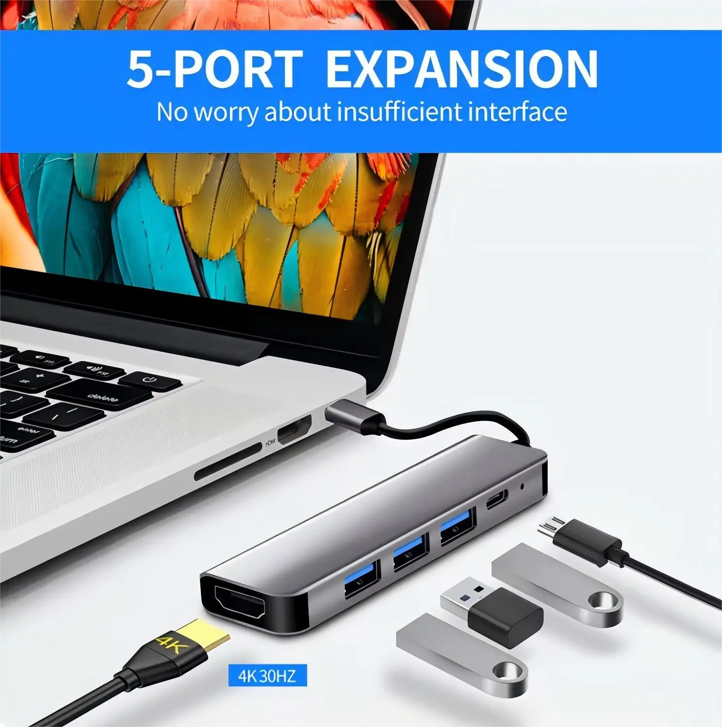 USB C Hub to 4K HDMI Compatible USB 3.0 2.0 Type C PD Charging Dock for Mac Book iPad, Samsung S20 Dex TV Laptop, Mouse