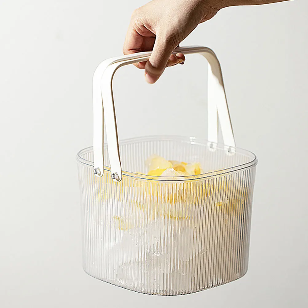 

Portable Handle Ice Bucket High Grade Cold Water Container Multi-Function Beverage Holder Fruit Juice Jug Home Office