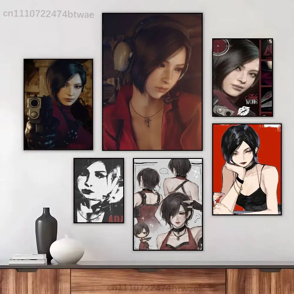 Ada Wong R-Resident E-Evil 4 HD canvas advanced aesthetic Printing Paper Wall Art for Living Room Home Decor