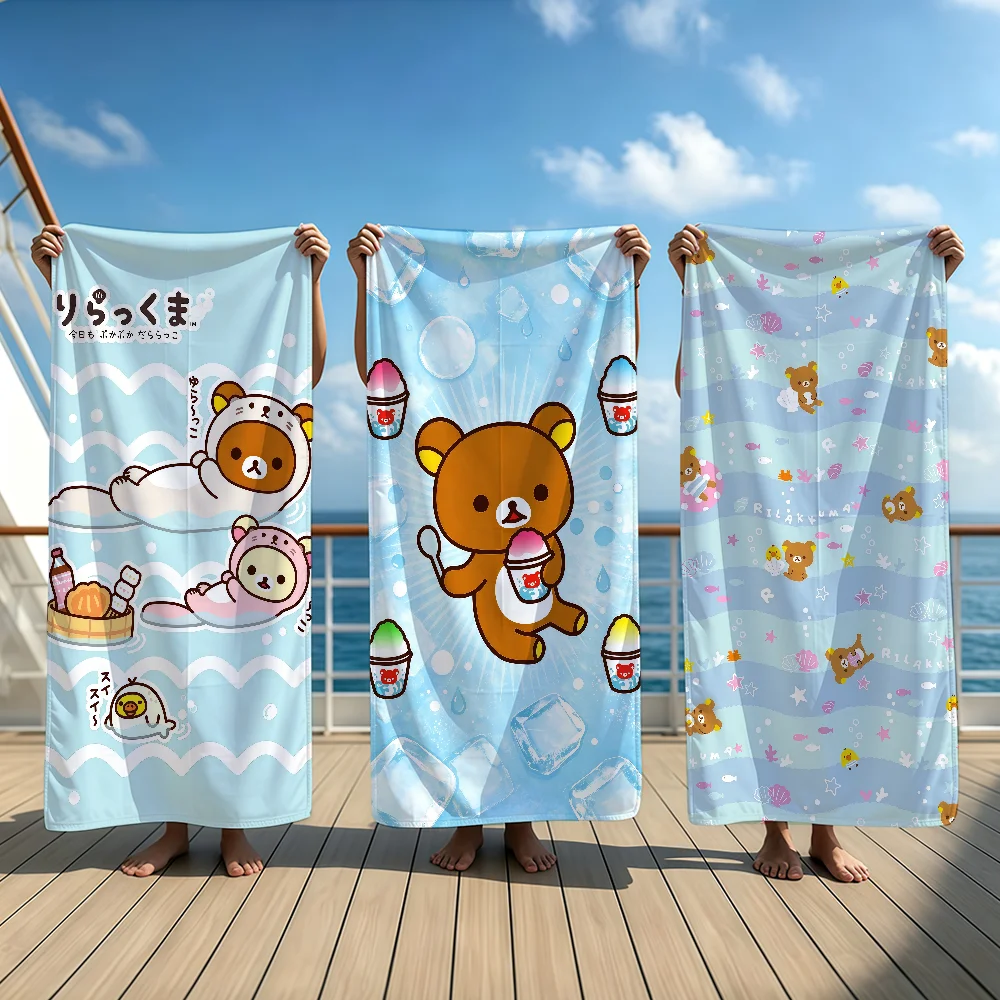 R-RilakkumaS-ES Summer Towel Beach Oversized Soft Ultra Absorbent Quick Drying Large Pool Travel Camping Bathroom