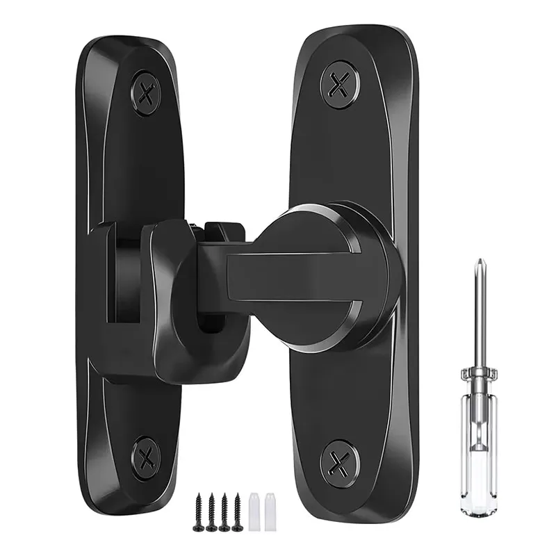 

Barn Door Lock,90/180 Degree Gate LatchesZinc Alloy Right Angle Door Lock Latch, BarnDoor Hasp Latch for Push/Sliding/Barn Door