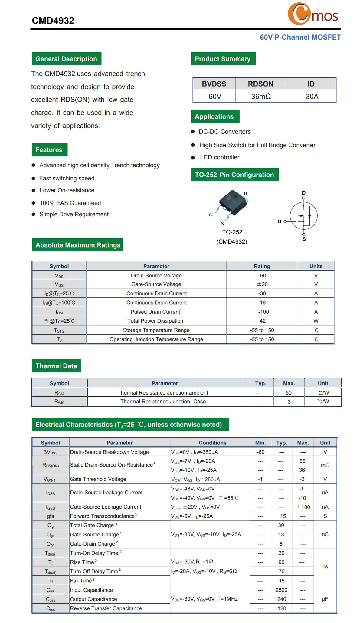 Original CMOS MOSFET CMD1402, CMD3080M, CMD3090L N-Kanal TO-252 – Detail 27
