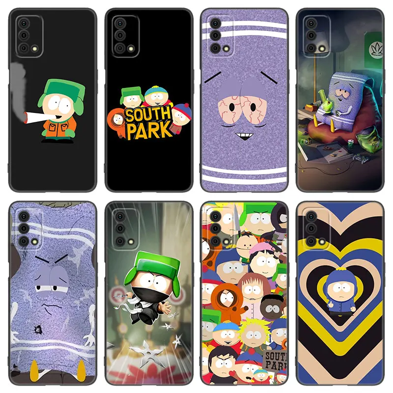 Funny S-South Park Silicone Phone Case For OPPO Reno 10 11 Pro A55 A57 A58 A72 A74 4G A98 5G A15 A16 A17 A38 A54 A76 A94