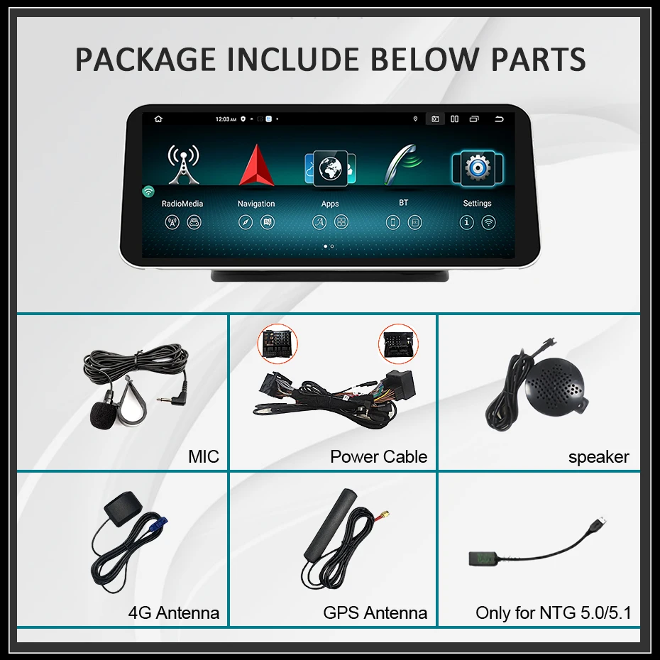 12,5'' Wireless Carplay Android 14 Auto Auto Radio Bildschirm für Mercedes C Klasse W205 GLC Klasse X253 W446 Stereo multimedia-player – Detail 2