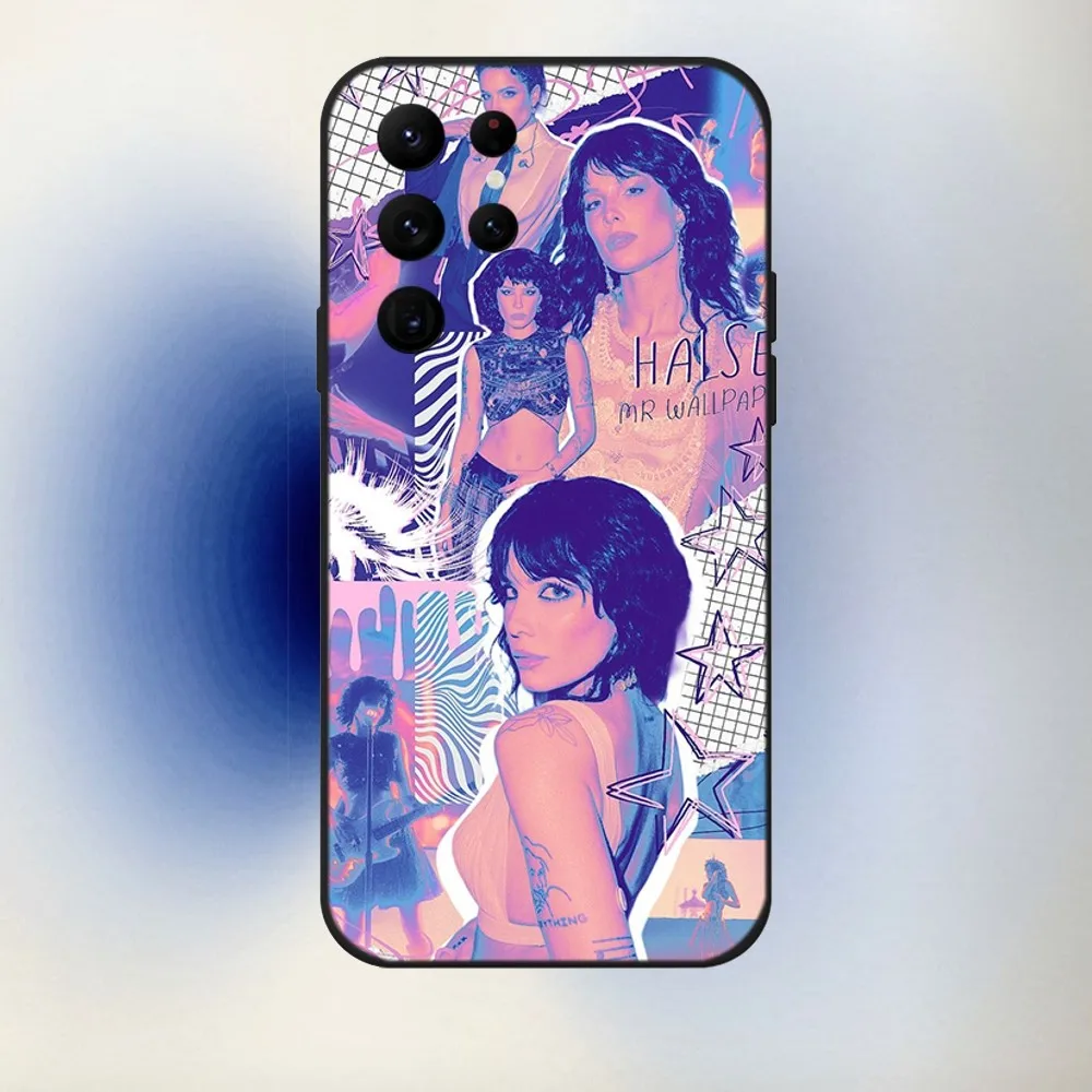 Singer H-Halsey Phone Case For Samsung S24,23,22,30,21,10,9,Ultra,Plus,Lite,FE,5G Black Soft Case