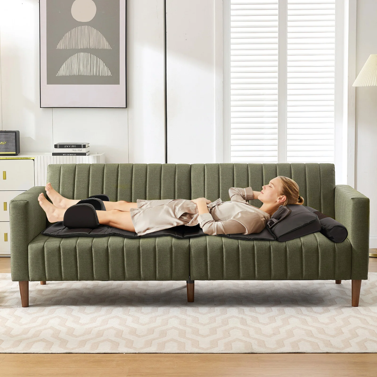 

Multifunctional Electric Massage Pad, Vibration Heating Massage Mat, Full-body Massage Mat for Home, Office, Car Seat Relaxation