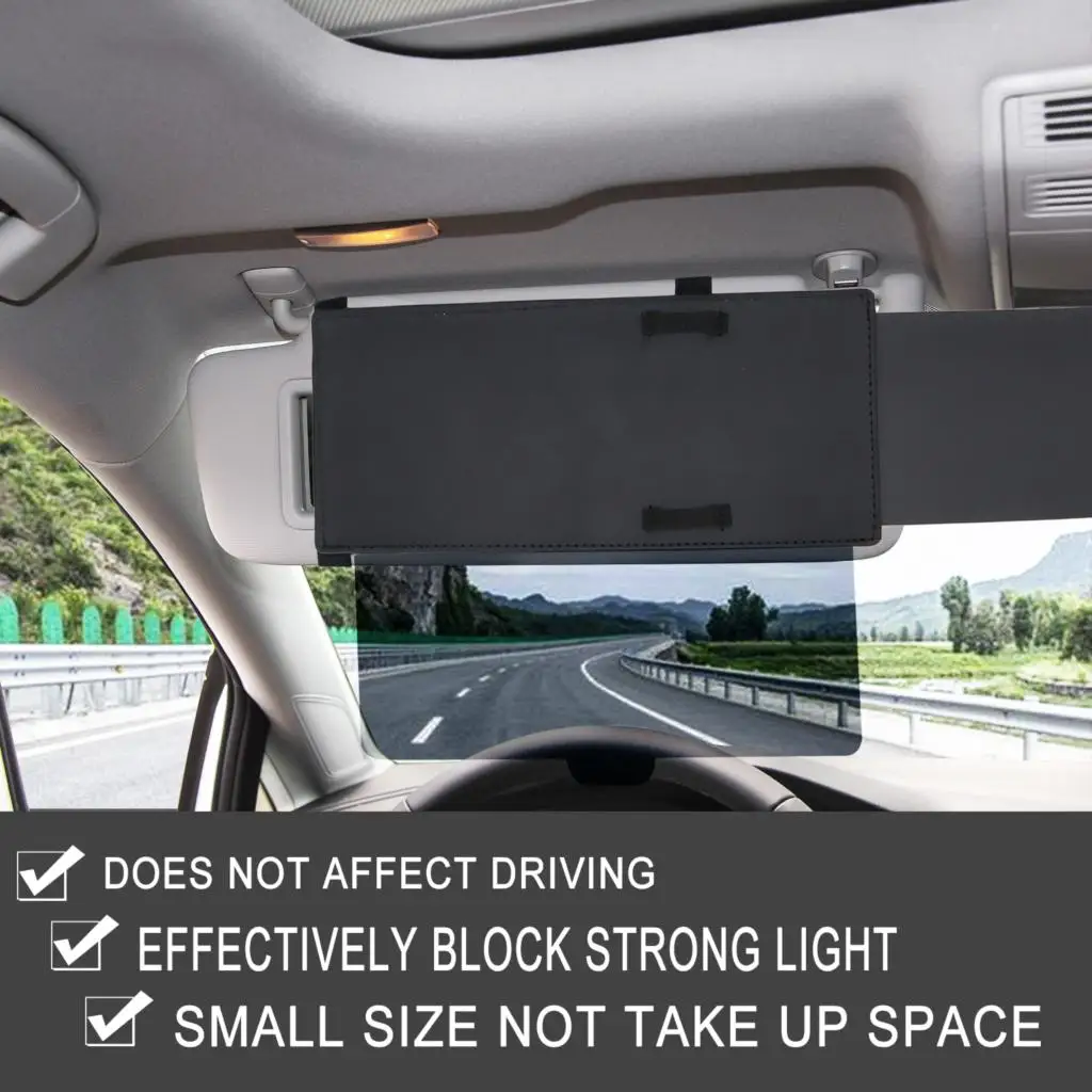 Universal Car Sun Visor Anti Sunlight Dazzling Goggle Day Night Vision Driving Mirror Flexible Clear View Visor Car Accessories