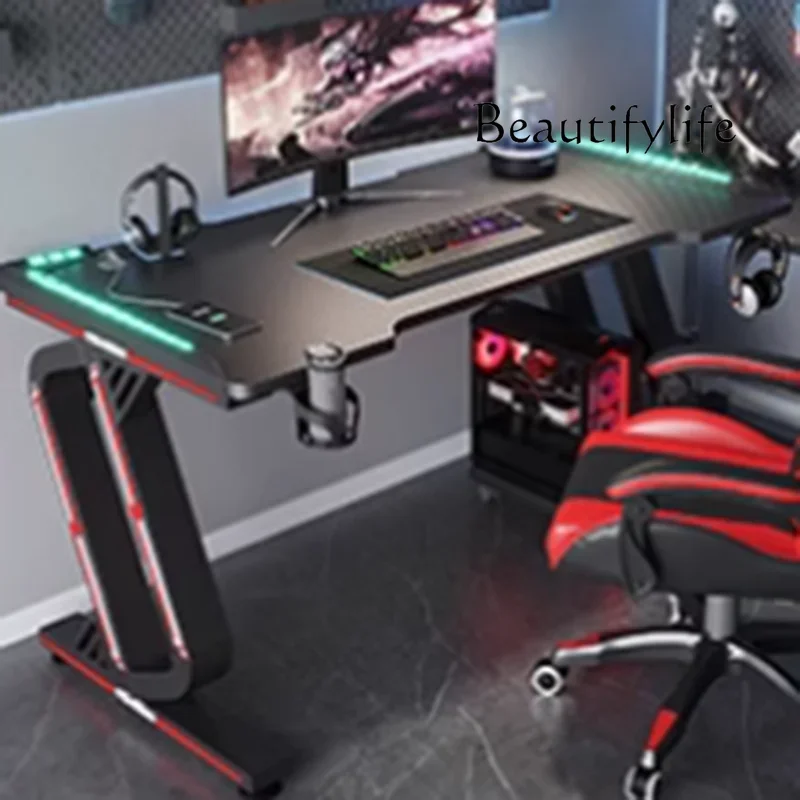 

XX RGB Computer Small Desk Chair Executive Designer Modern White Study Table Gaming Office Pc Room Mesa Para Computador Home Off