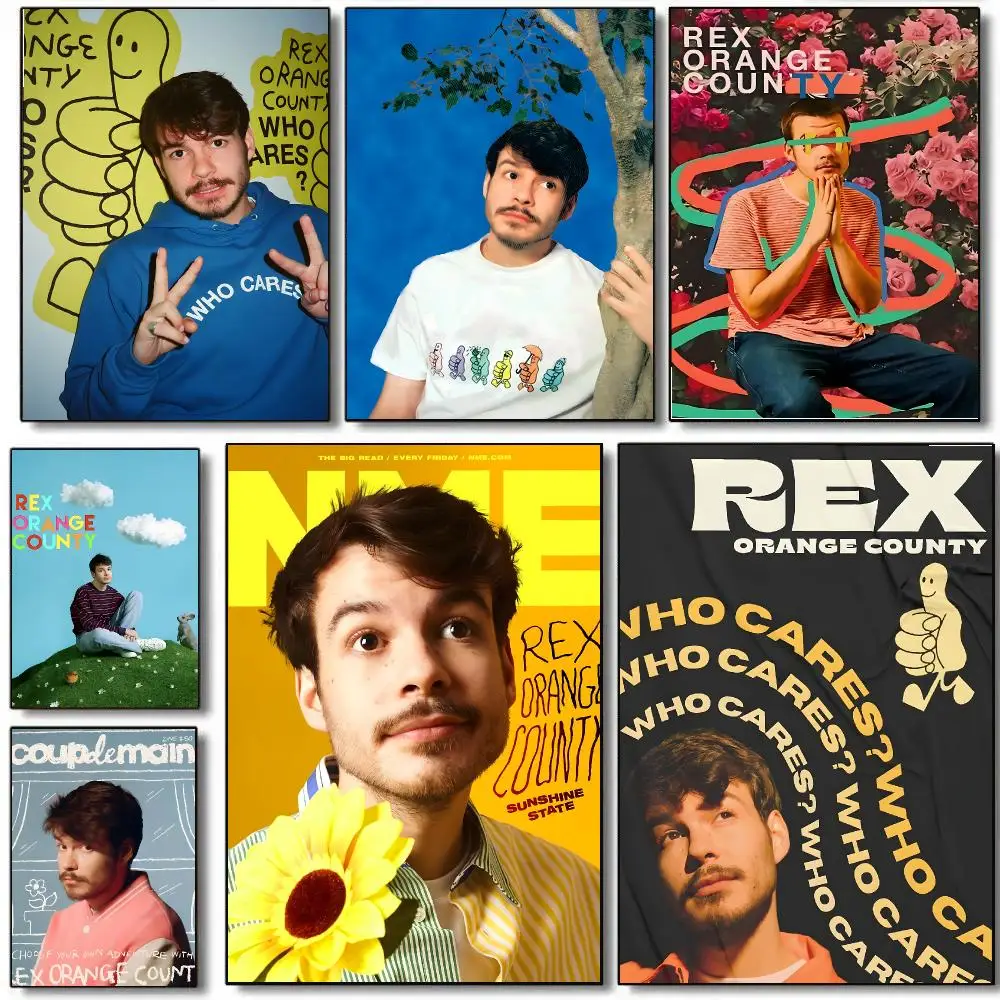 R-Rex Orange County Poster Self Adhesive Sticker Home Bedroom Living Room Game Room Decoration