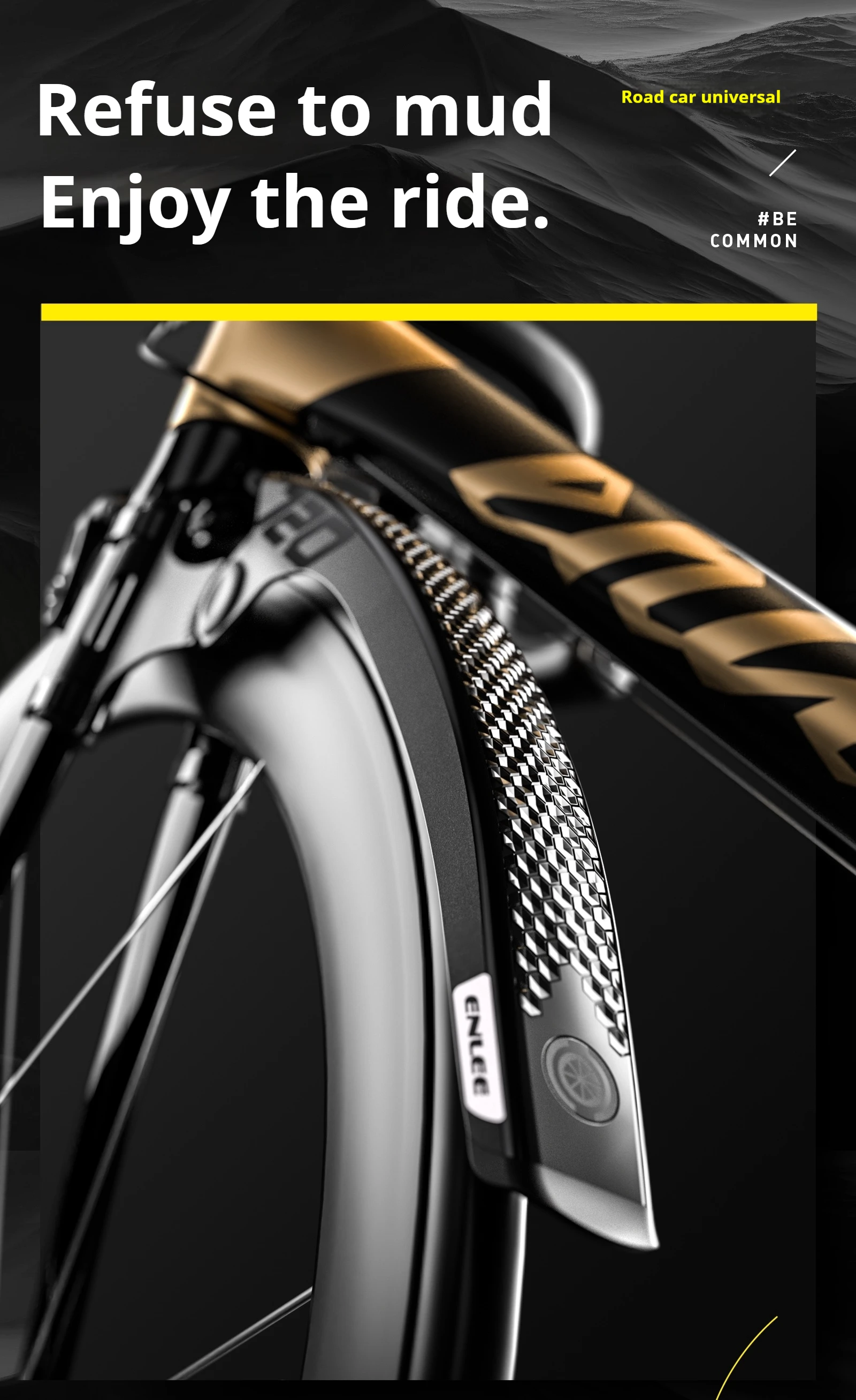 ENLEE Rennrad Kotflügel Melone Auto Kies Fahrrad Schnelle Entfernung Und Erweiterte Getriebe Regen Bord Kann Angepasst Werden 700C Schlamm Entfernung – Detail 1
