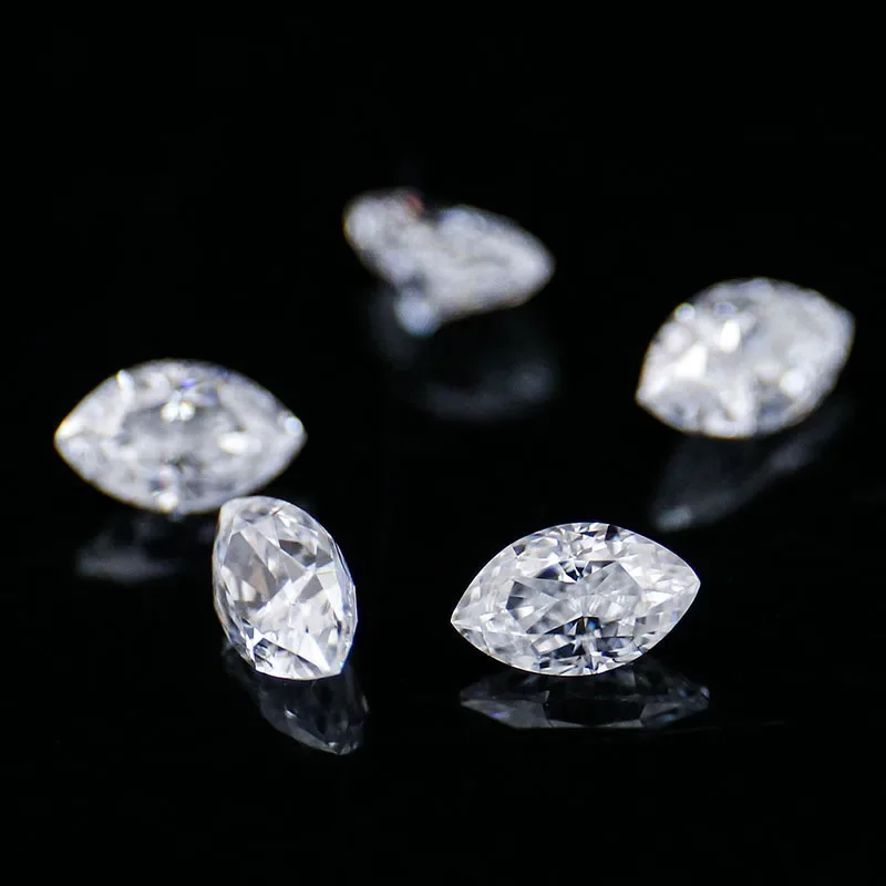 Moissanite Stone Marquise Cut D Color VVS1 GRA Certified Lab Grown Gemstone Passed Diamond Tester Charms Woman Jewelry Making