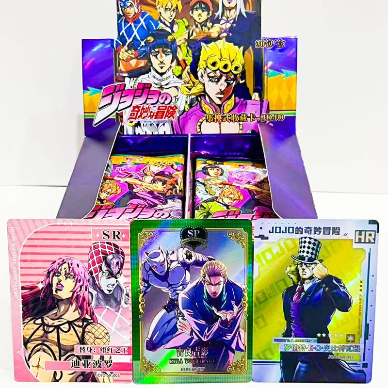 Original box  Anime JoJo Bizarre Adventure Jojo Cards Characters Collection Cards Hobby Game Collectibles for Children Gifts