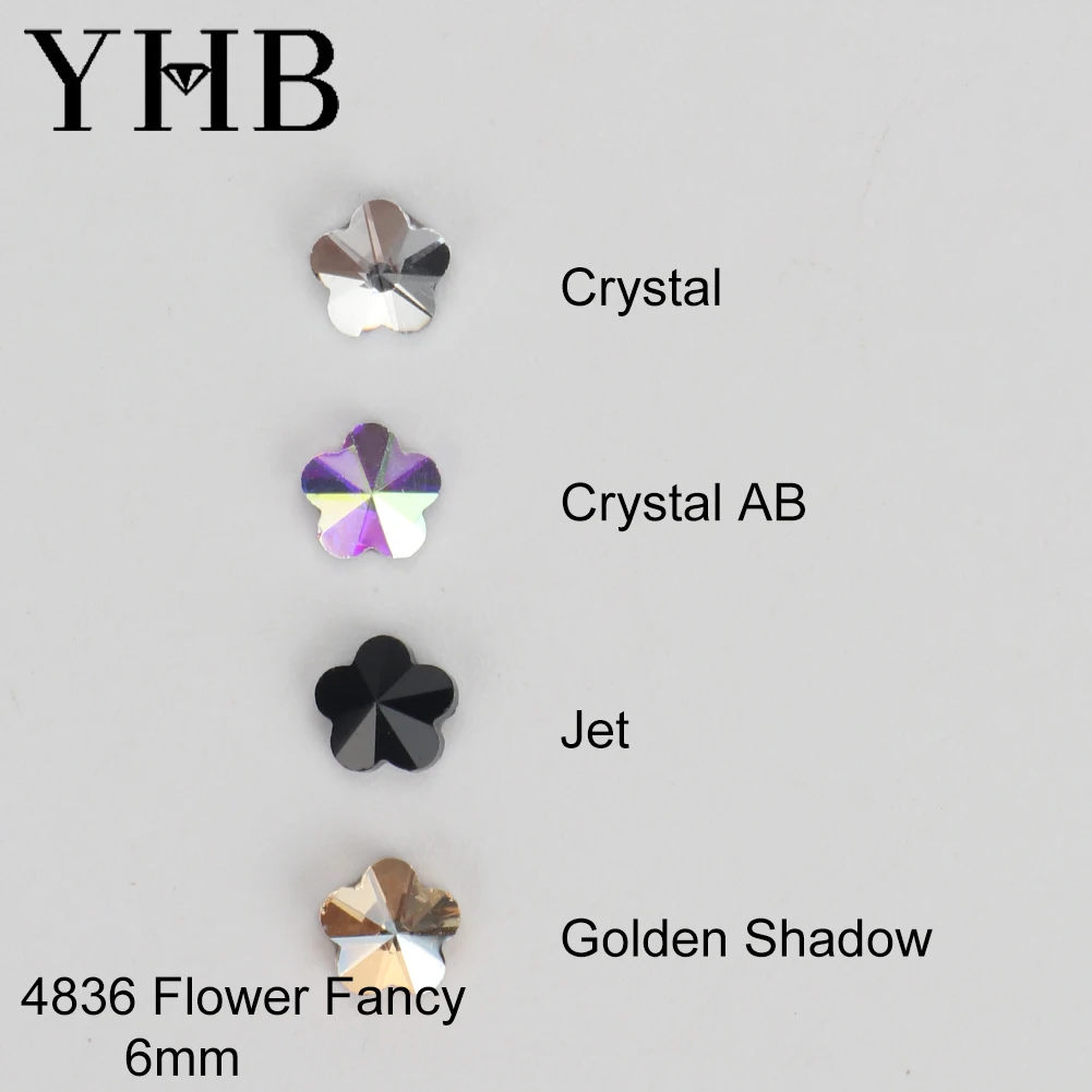 YHB Glitter Kristall Strass Flatback Hotfix Blume Phantasie Shaped Strass Für Schuhe Taschen Handys Stoff Bekleidungs Nagel zubehör