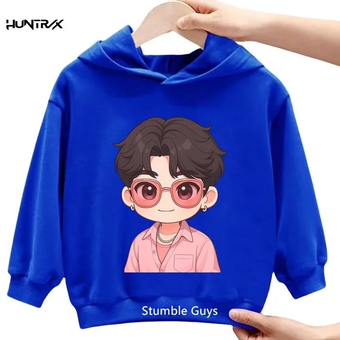

Fashion Kpop Kids Hooded Sweatshirt, 3-14Y Unisex Casual Stylish Wear Perfect For Boys & Girls Daily Casual Outfits