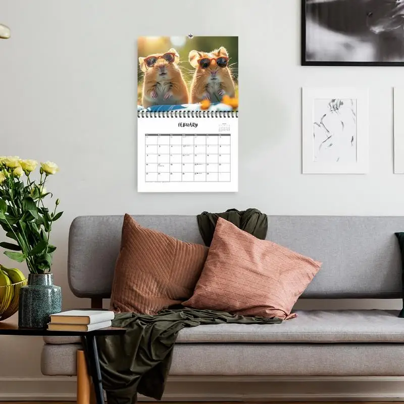 Funny Animal Calendar 2025 Animal Theme Funny Planner Paper Decorative Wall Planner For Home Company School Shop