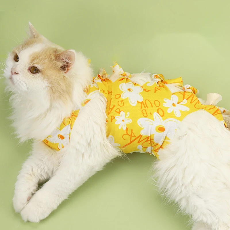 

Cat Sterilization Clothing Female Cat Weaning Clothing Pet Post-Operation Anti-Licking Clothes Female Canine Cat Male Cat Strap