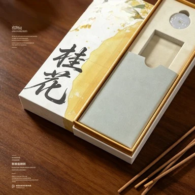 3 Flavors Stick Incense Rose Osmanthus Tangerine Peel Vintage Gift Box Home Aromatherapy