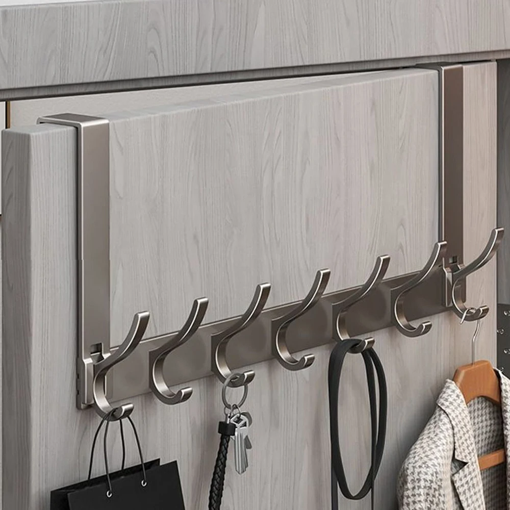 Door Behind Hook Storage Wall Hanging Clothes Hanger Coat Hook Punch-free Hanger Bedroom  Kitchen Organizer Quick Installation