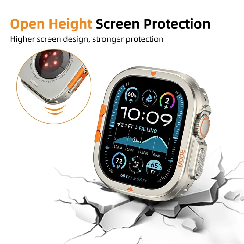 Casing Logam Indah untuk Jam Tangan Ultra 2 49Mm Casing Pelindung Penutup Bumper Putar dengan Cangkang Belakang untuk Iwatch Ultra 2/Ultra