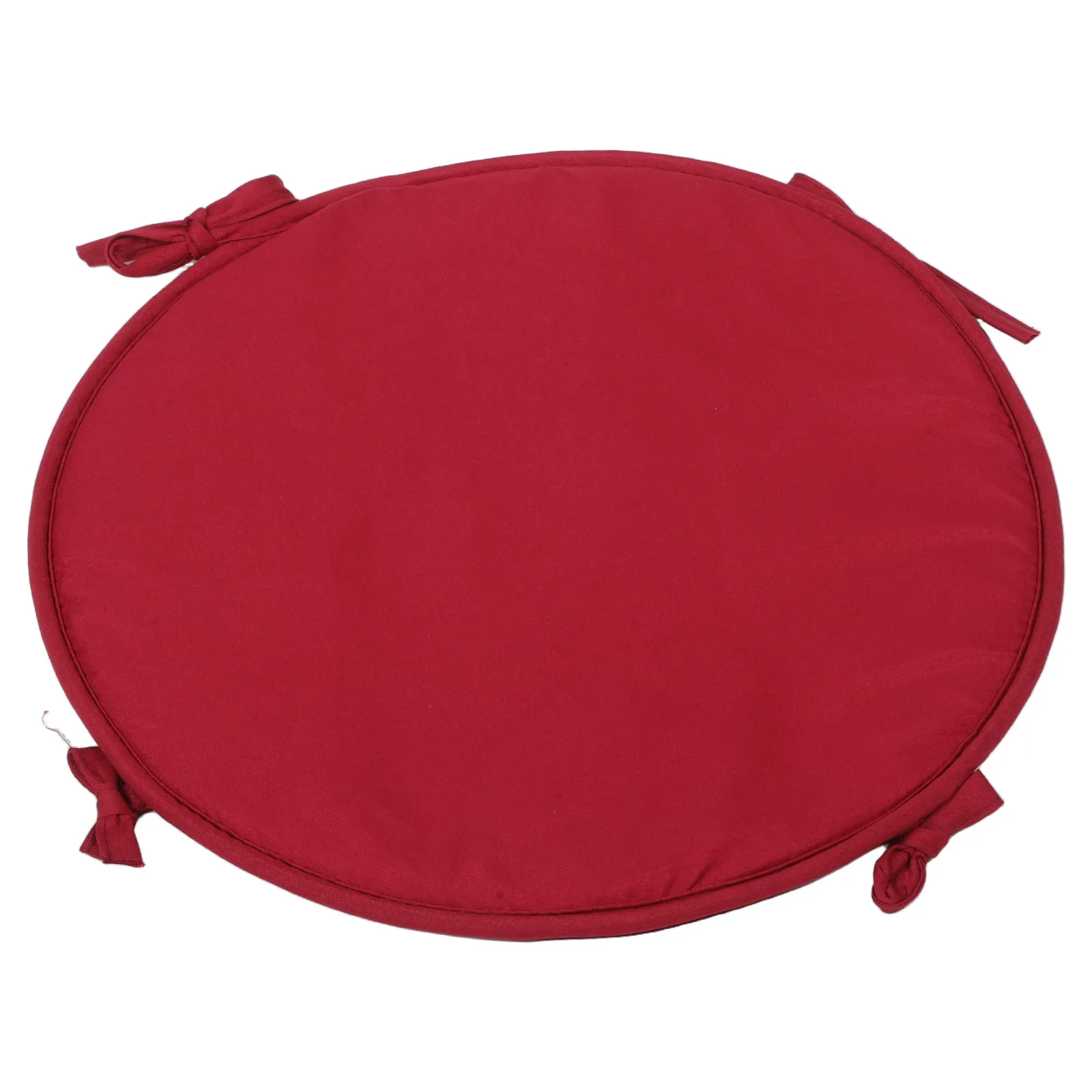 

1pc Premium Round Seat Cushion Thick Sponge Chair Cushion For Home Office Sofa Car Seat Decor Dark Red 38Cm Diameter