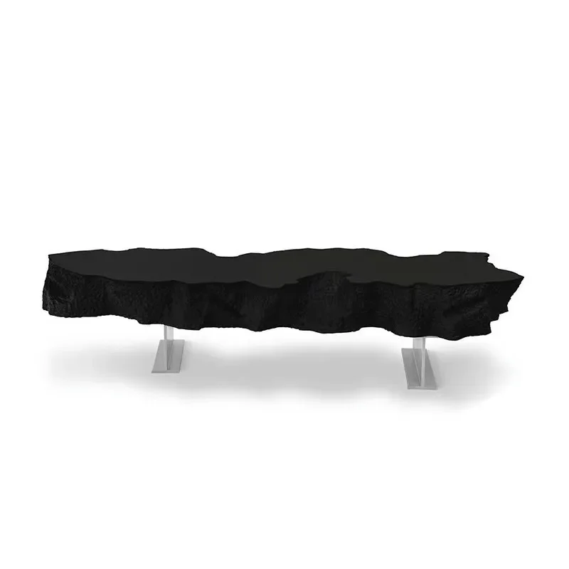 Minimal wabi silent wind creative fiberglass table small apartment household living room irregular coffee table