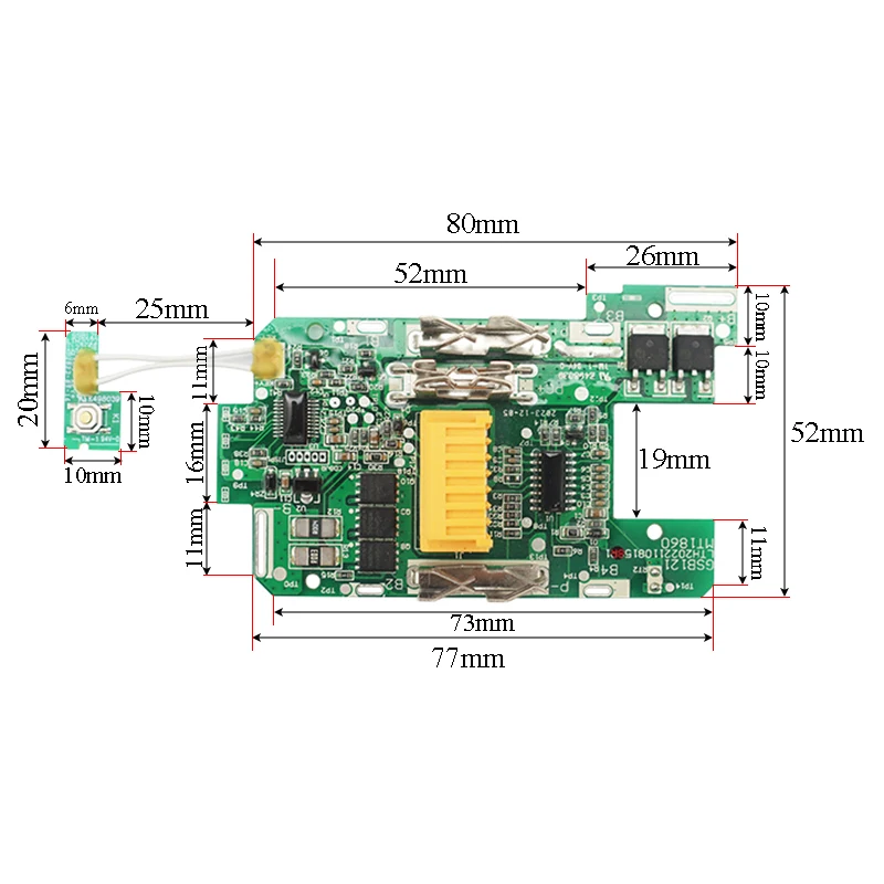Imagem -06 - Li-ion Bateria Case Pcb Proteção de Carregamento Placa de Circuito Escudo Caixa Bl186015 para Makita 18v 9.0ah Etiqueta Casa Bl1890
