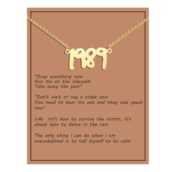 VOJO Necklace Album Music Lover Mid night Speaknow Fearless All too well 1989 Folklore Jewelry Inspired T.S Fans Gift