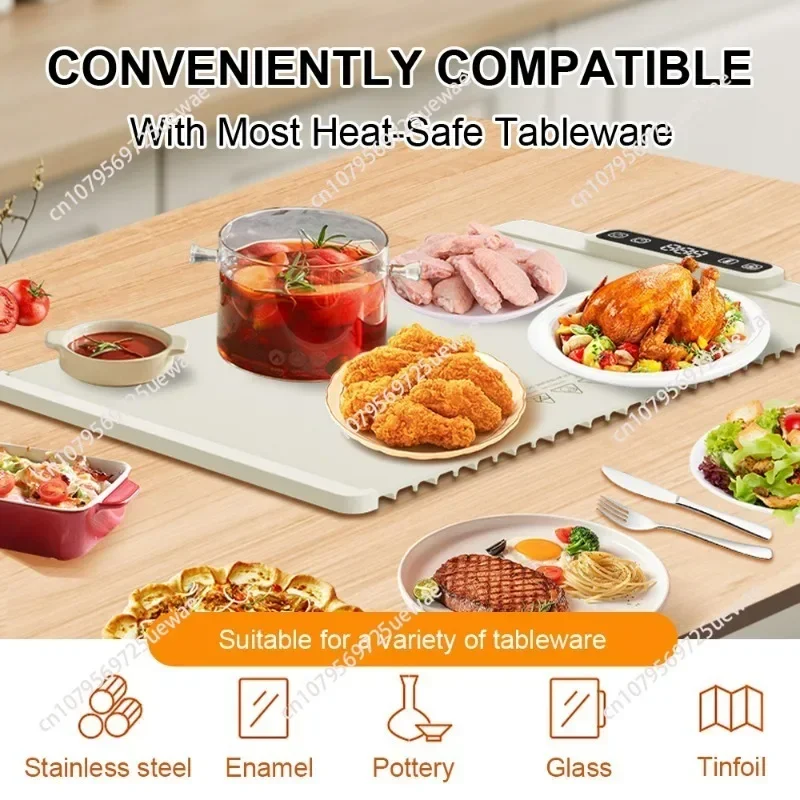 Silicone vegetable warming board, thermal insulation pad, meal soup heating