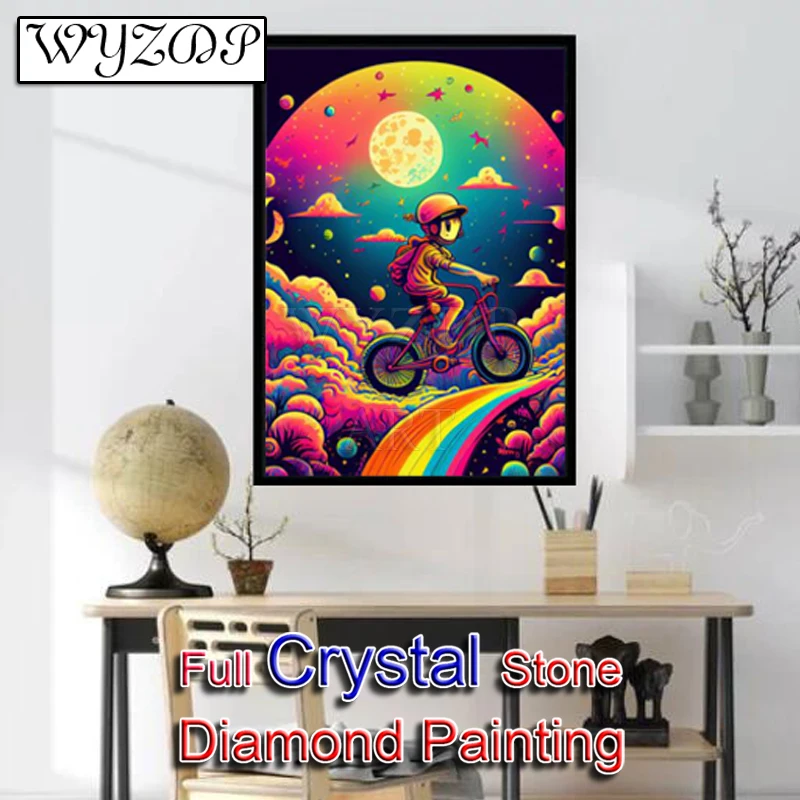 5D 100% Crystal Diamond Painting Landscape Full Square Mosaic Embroidery Cross Stitch Kits Crystal Diamond Art Home Decor 231102