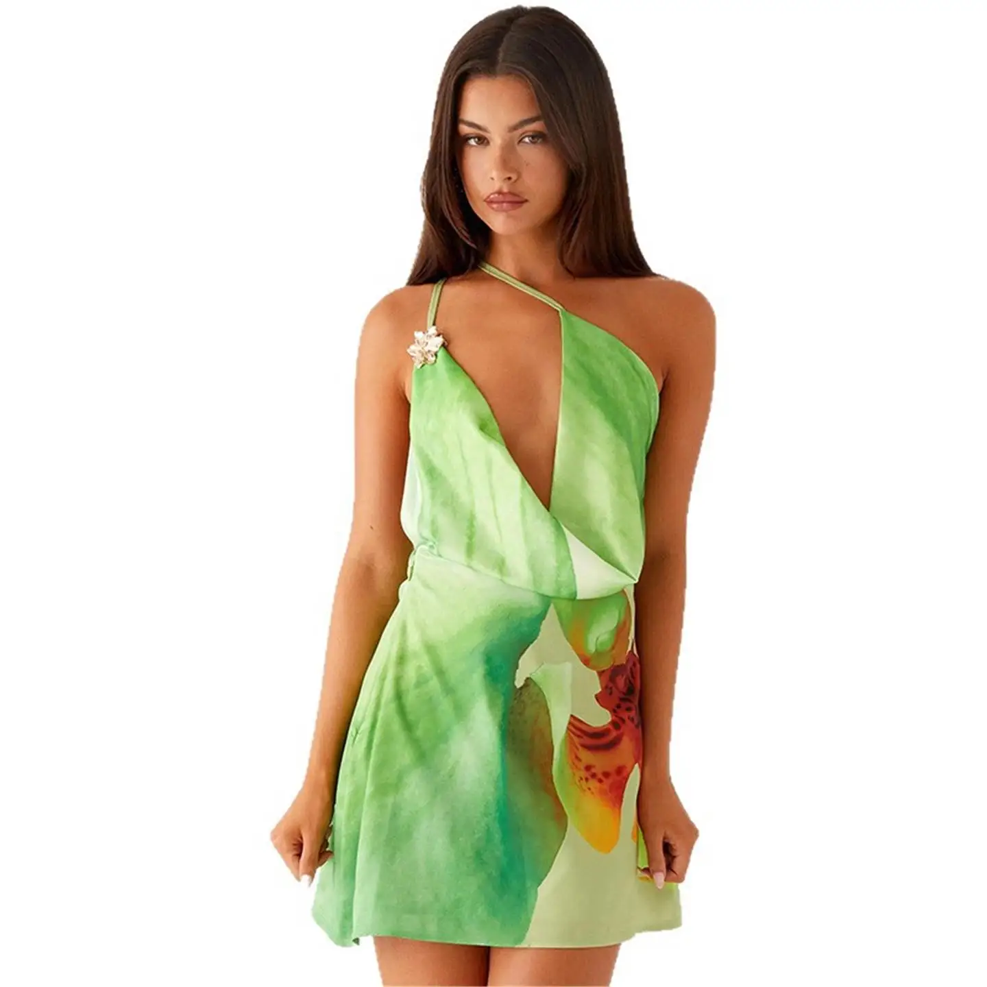 

Сексуальная облегающая юбка с бантом на подтяжках, женская трансграничная юбка трапециевидной формы со средней талией, брендовая футболка из ацетатного волокна Svel CiWalk