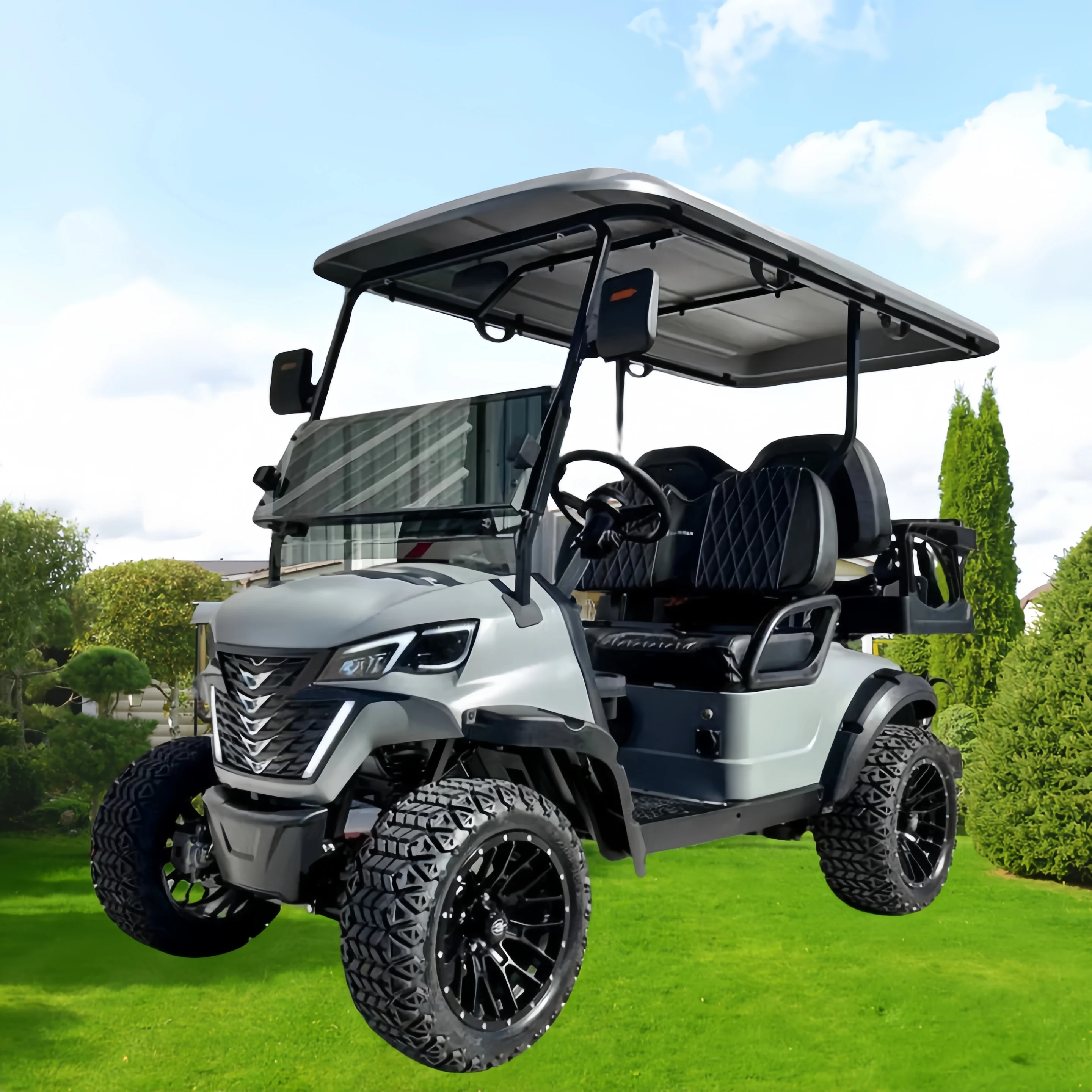 2024 New Version 2 Seats Glof Carts 60V Electric Battery Powered for Golf Sports