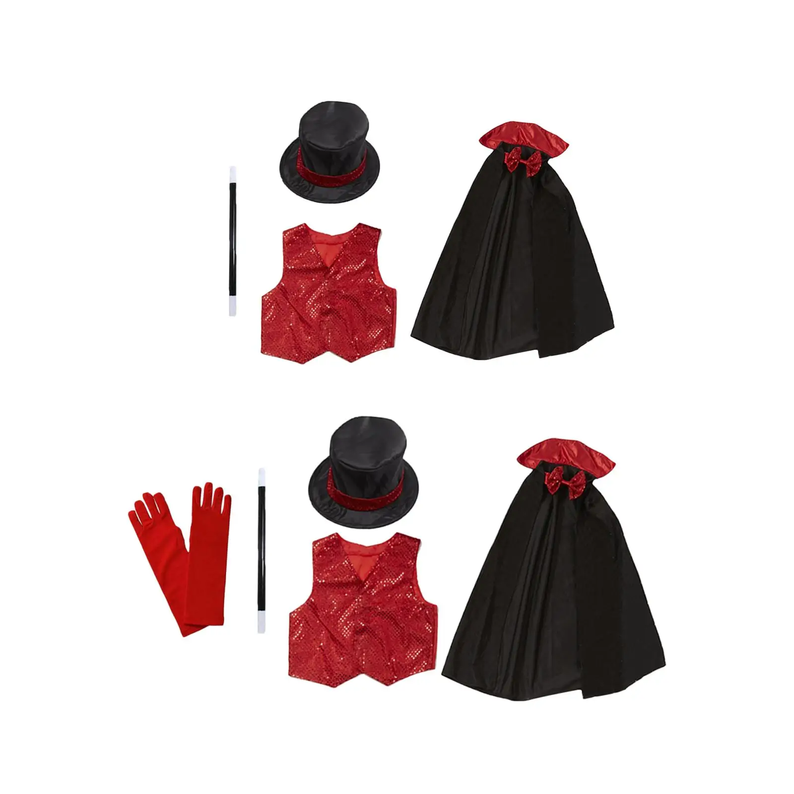

Magician Role Play gloves Set gloves Magician Accessory Set for Xmas