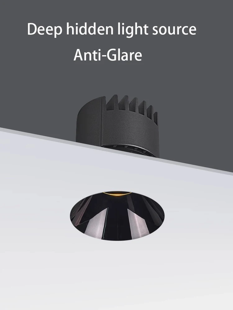 LED Borderless Spotlight Anti Glare Recessed Spot Light Opening 55 75mm COB Ceiling Lamp Smart Dimmable Tuya ZigBee Mi Home Foco