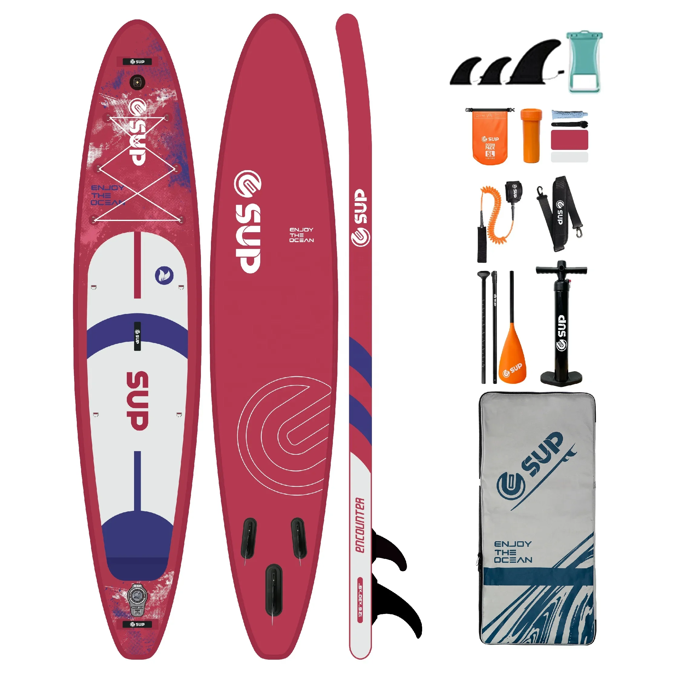 ESUP Blow Up  Surfing Racing  Double Layer Sup Boards Inflatable racing paddle board tourus 12 feet 6 inchWater sports