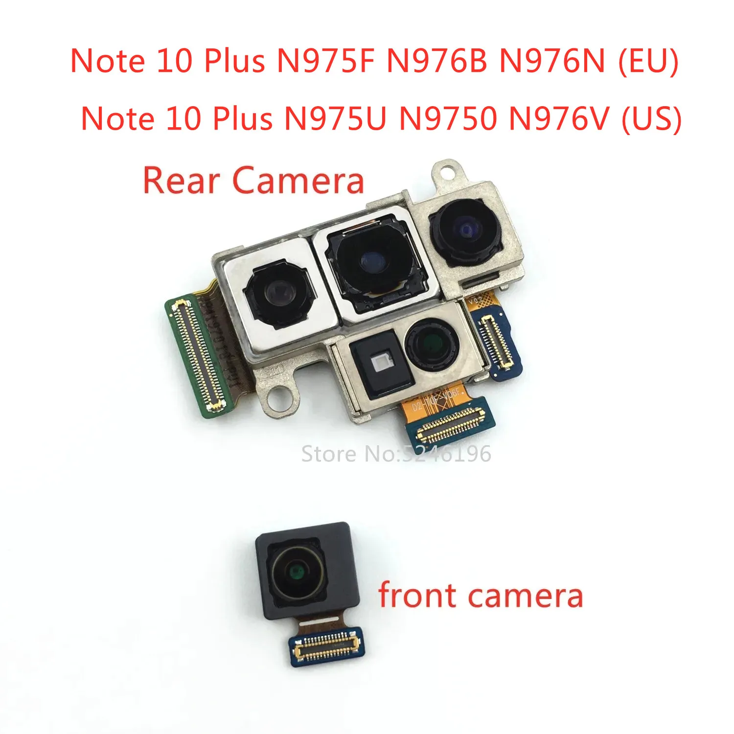 1pcs Back Rear Camera Front Camera Module For Samsung Galaxy Note 10 Plus N975F N976B N976N (EU) Note 10 Plus N975U N9750 N976V