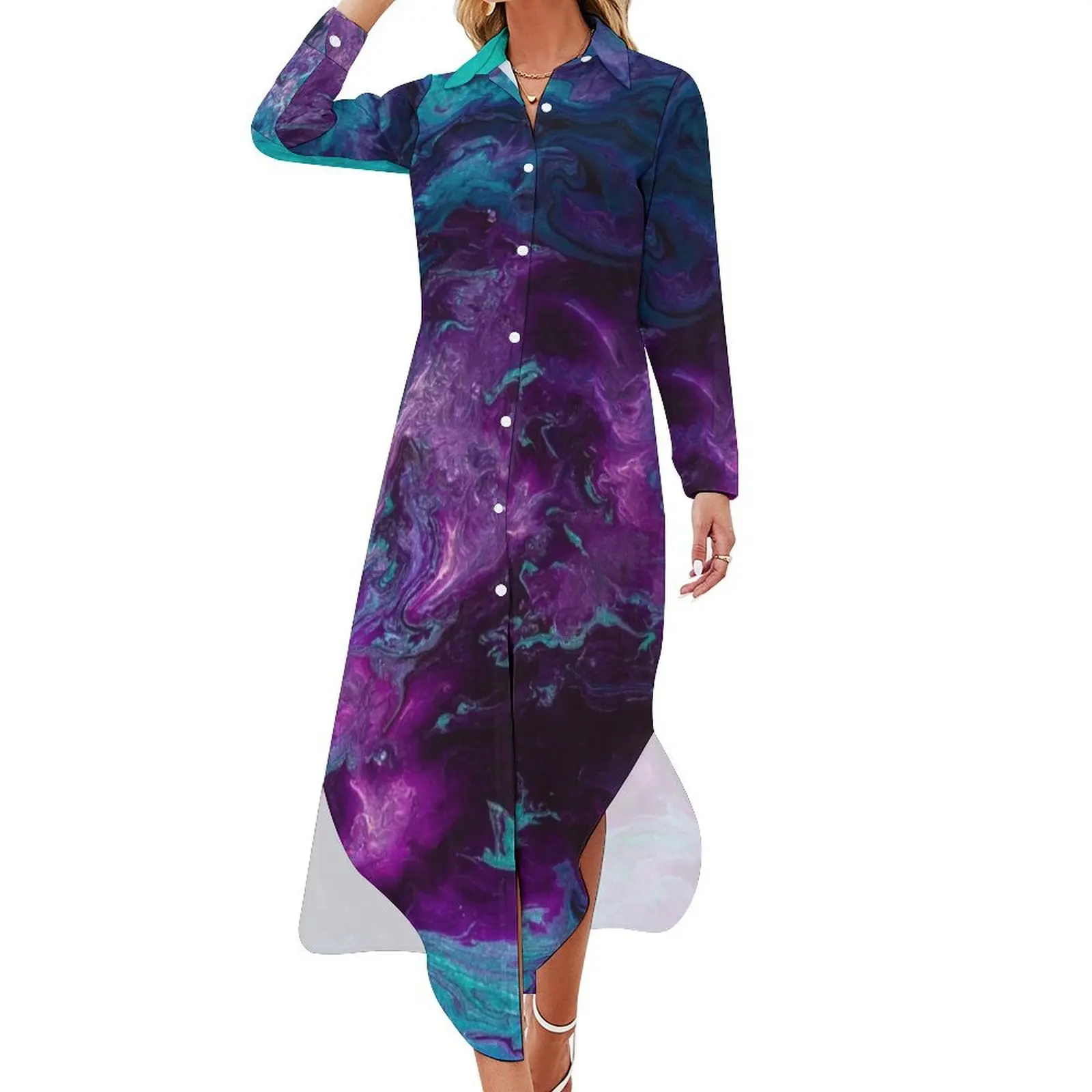 

Nebulous Long Sleeved Shirt Dress summer outfits for women 2024 Party dresses for women dress summer