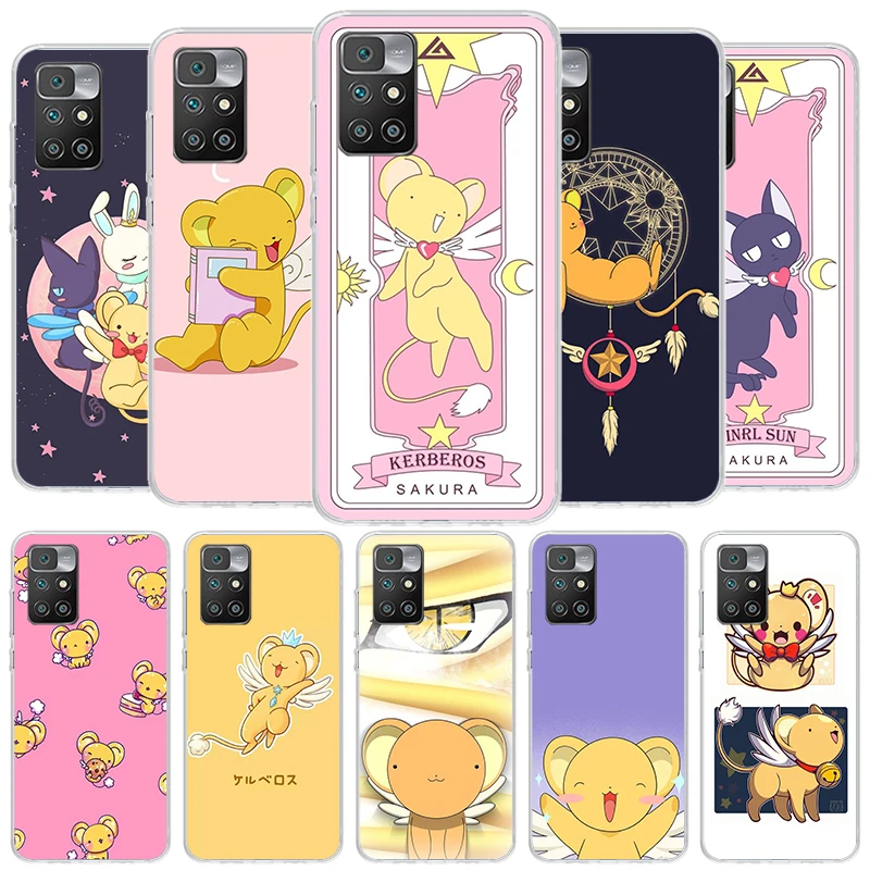 Cardcaptor Sakura Cute Cat Cover Phone Case For Xiaomi Redmi 12C 12 10C 10 9C 9 10A 9A 8A 9T 7A 7 6A 6 Pro K20 K40 S2 Soft Funda