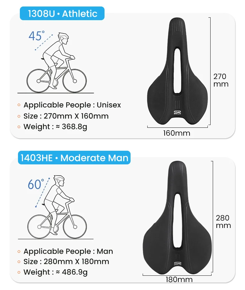 SR Fahrradsitz Sattel MTB Rennrad Sättel PU Mountainbike Rennsattel Atmungsaktiv Stoßfest Weiches Silikagel Sitzkissen – Detail 5