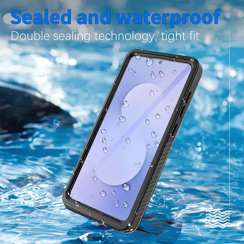 Wodoodporne etui IP68 do Samsung Galaxy S26 S25 S24 S23 S22 Ultra Plus, w pełni szczelne, aluminiowe, do pływania, PC TPU, luksusowe etui na telefon — zdjęcie produktu 5
