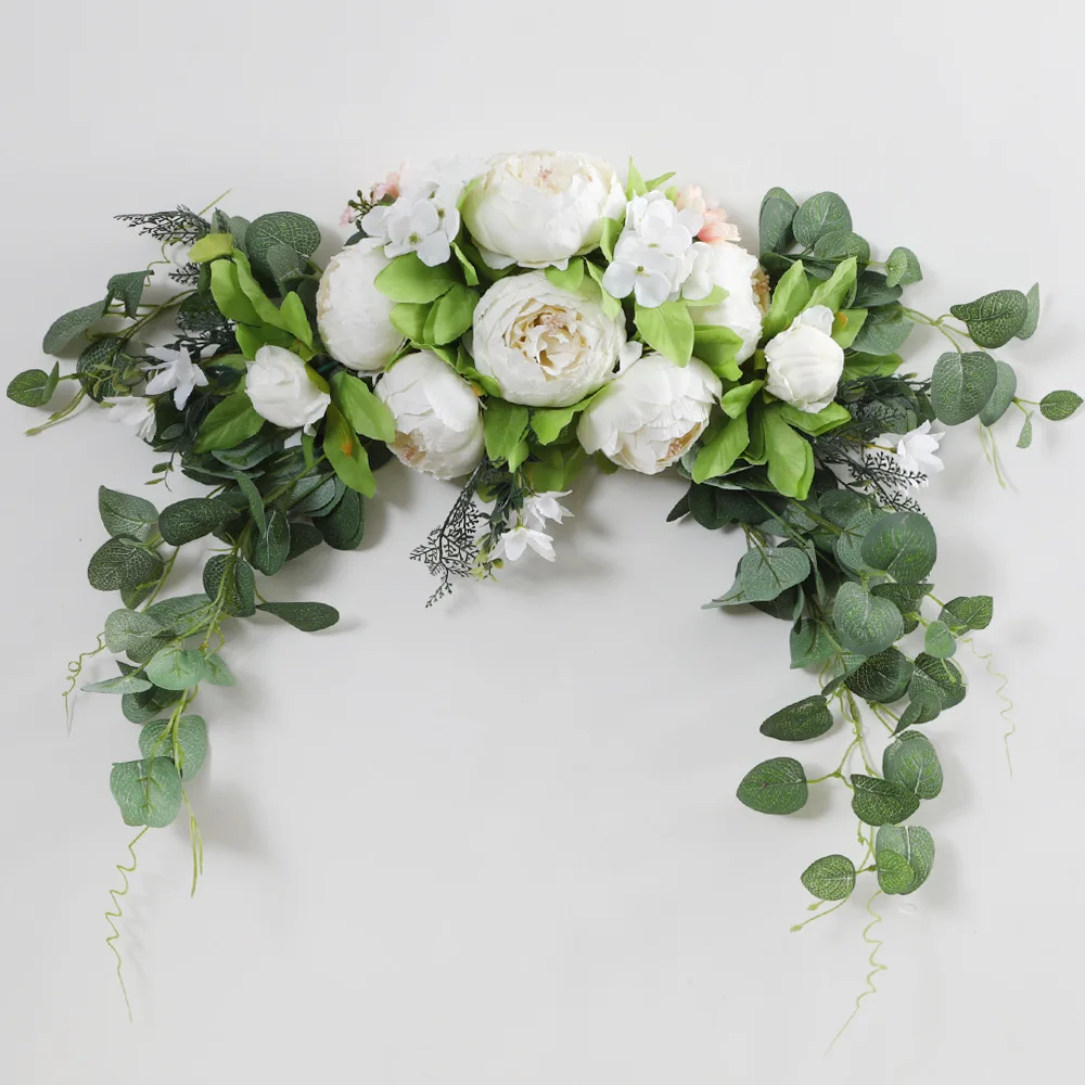 

Simulation flower lintel mirror front flower table flower ornaments decorative wall