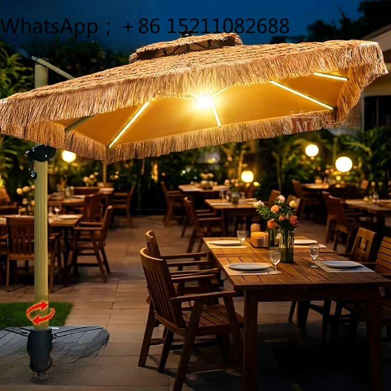 SCY outdoor parasol simulation thatch canopy courtyard villa commercial open-air leisure tent