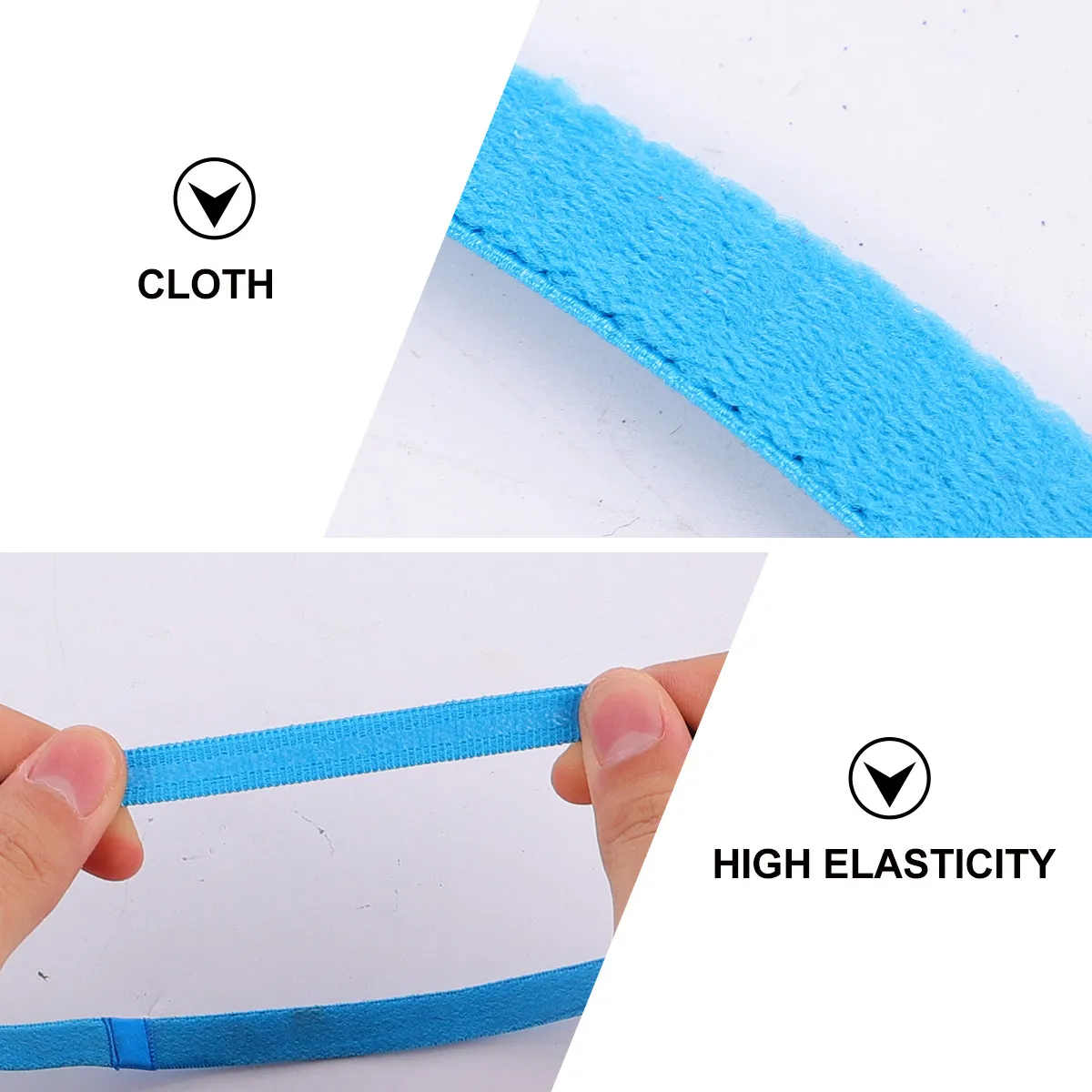 5pcs Sports Headbands for Men & Women – Sweat-Absorbing, Stretchable Elastic Hair Bands for Running, Yoga, Workout