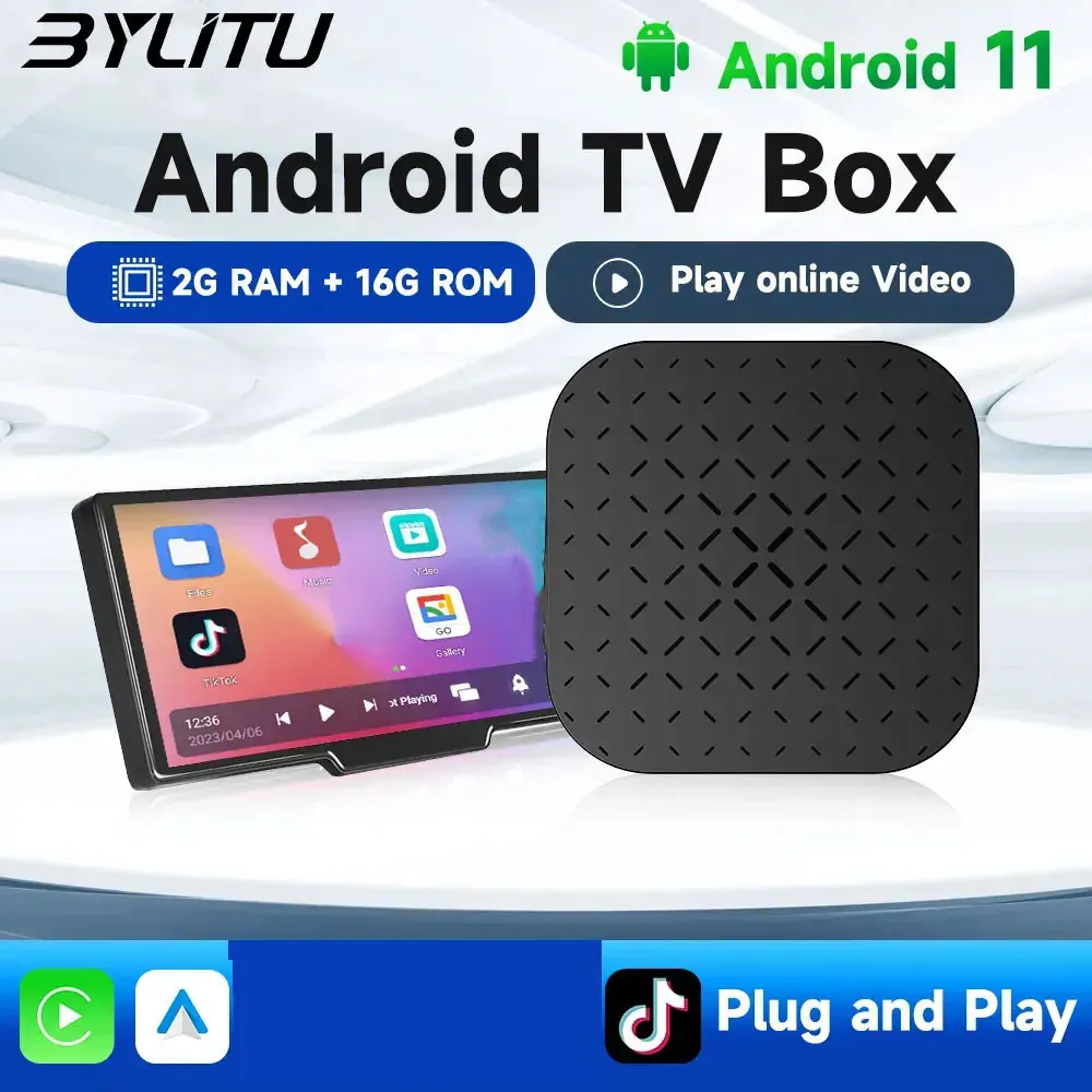 WiFi Wireless CarPlay Android 11 Ai Mini Box Wireless Android Auto Adapter Dongle Support Online Watching Video Auto Connect Box