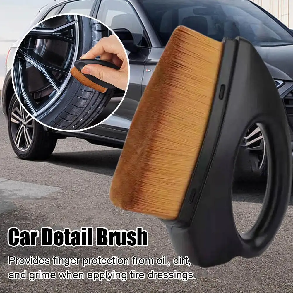 

New High-end Mini Car Tire Detailing Brush Soft Synthetic Fiber Free Air Conditioning Outlet Cleaning Brush Car Cleaning Tool