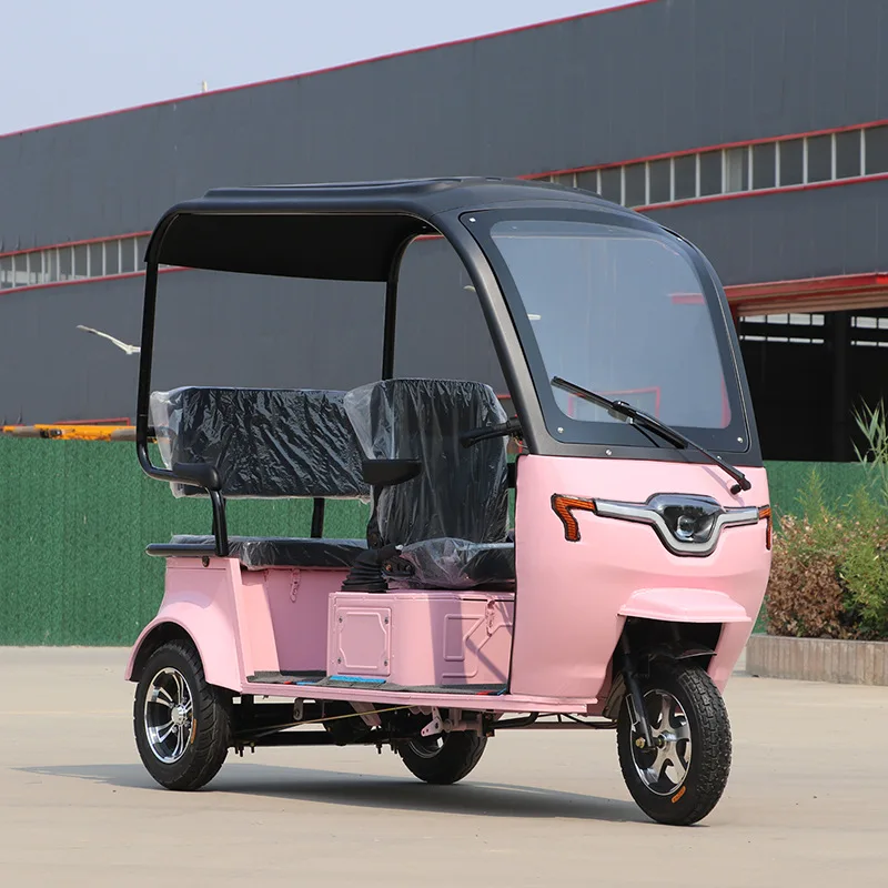 Variable speed elderly tricycle, fuel tricycle with shed, three wheels for home comfort