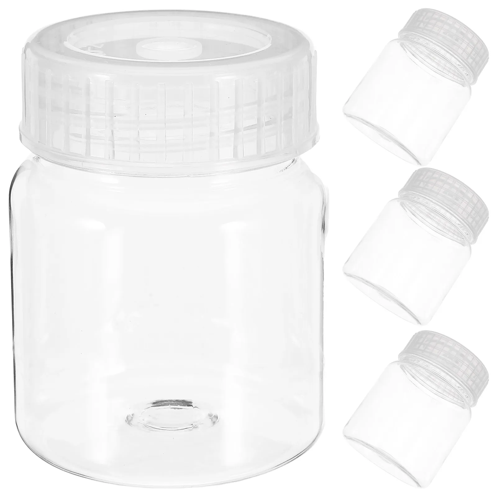 

4Pcs Wide Mouth Laboratory Sample Bottles 240Ml Plastic Reagent Containers High Temperature Resistant for Tissue