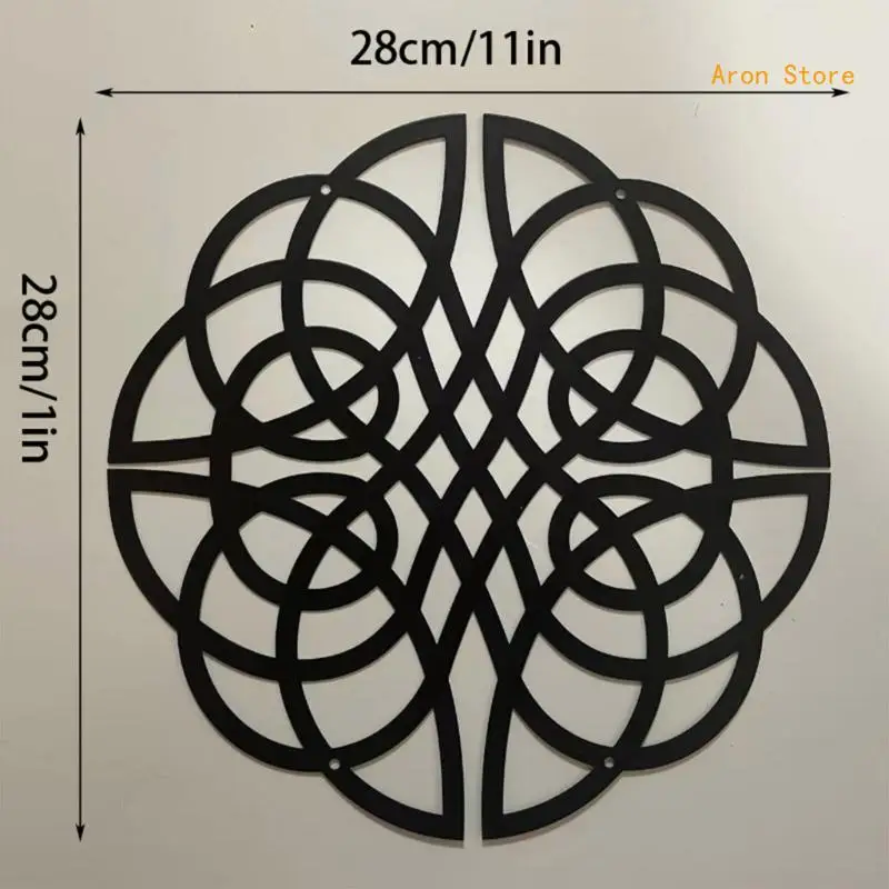 Metal CelticKnot Wall Art Signs Decor Hanging Black Living Room Interior Decor H3CF