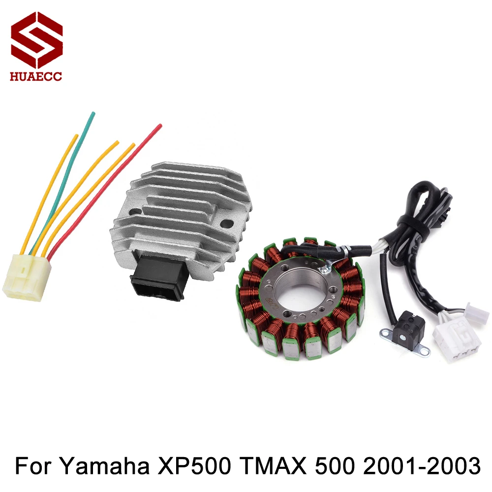 Tmax500 Generator Stator Coil + Voltage Regulator Rectifier for Yamaha XP500 T max 500 2001 2002 2003