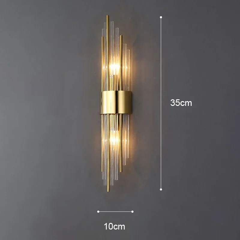 Light Luxury Wall Lamp Modern LED Gold Wall Light Indoor Lighting for Living Room Bedroom Bedside Stairs Wall Sconce Home Decor